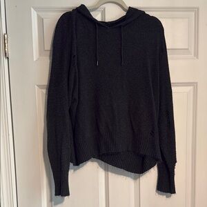 Dark Grey Distressed Women's Sweater